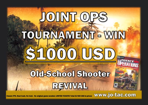 Massive $1000 Joint Ops:TAC Tournament Coming Up