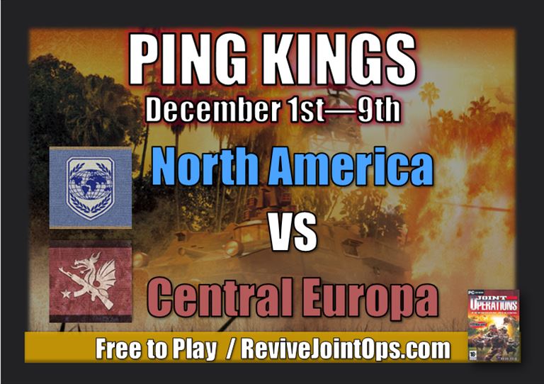 Ping Kings: North America VS Central Europa / Dec. 1st – Dec. 9th new JO:TAC Launcher