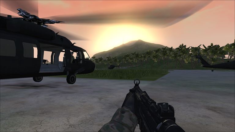 JO:TAC gameplay: Black Hawk at sunset