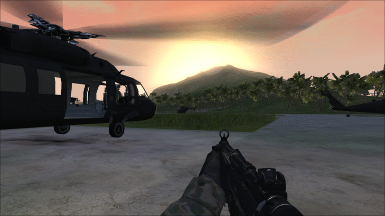 Black Hawk at sunset